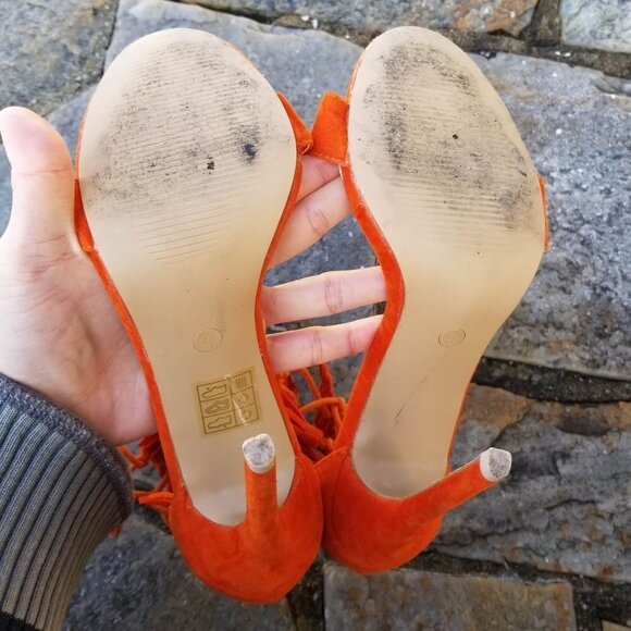 Boohoo Tassel Aztec Western Braided Heels Size 4 - Picture 8 of 8